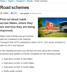 Welsh Government roads